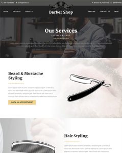 barber shop services page Desktop